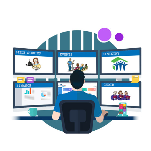 Publish key church events through Church Management software and communicate the event info swiftly through mobile app push notifictaions. Easily create and manage event image gallery and video galleries. 