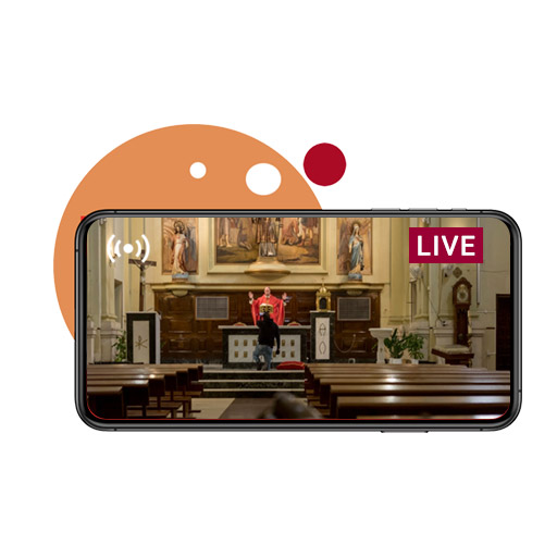 Broadcast church events through live streaming.
